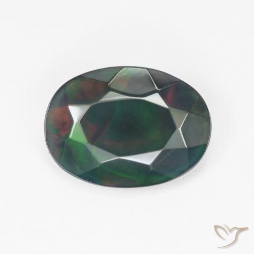 1.93ct 자연스러운 다색 오팔, 타원형, 불투명체