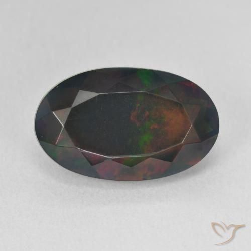 4.05ct 자연스러운 다색 오팔, 타원형, 불투명체