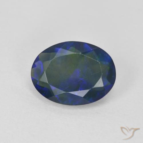 1.35ct 자연스러운 다색 오팔, 타원형, 투명한