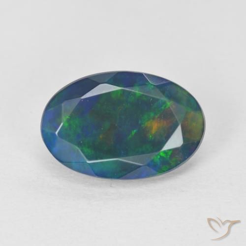 1.32ct 자연스러운 다색 오팔, 타원형, 투명한