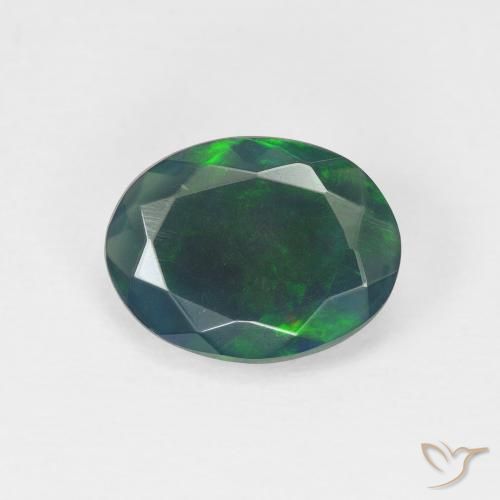 1.13ct 자연스러운 다색 오팔, 타원형, 투명한