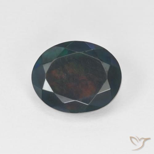2.02ct 자연스러운 다색 오팔, 타원형, 투명한