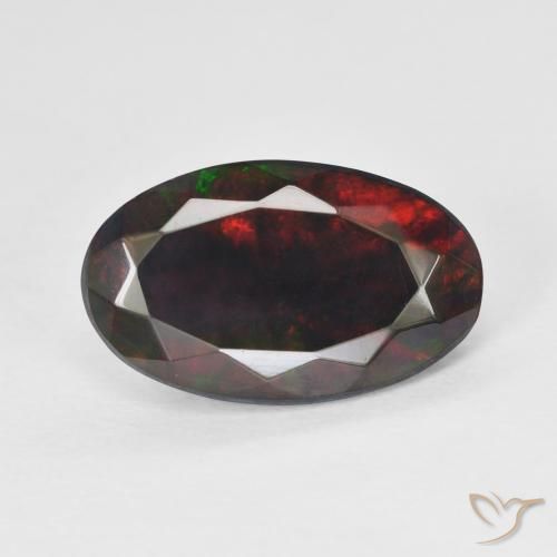 2.61ct 자연스러운 다색 오팔, 타원형, 투명한