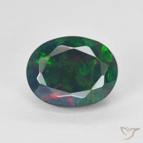 2.24ct 자연스러운 다색 오팔, 타원형, 투명한
