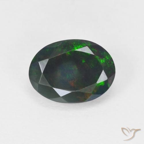 1.09ct 자연스러운 다색 오팔, 타원형, 투명한