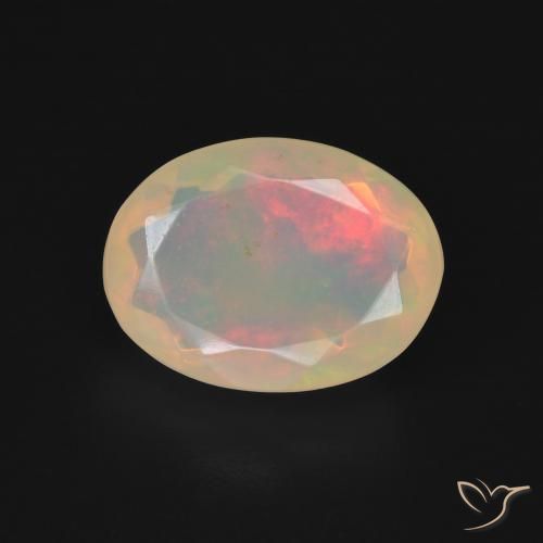 2.21ct 자연스러운 다색 오팔, 타원형, 투명한