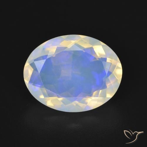3.07ct 자연스러운 다색 오팔, 타원형, 투명한