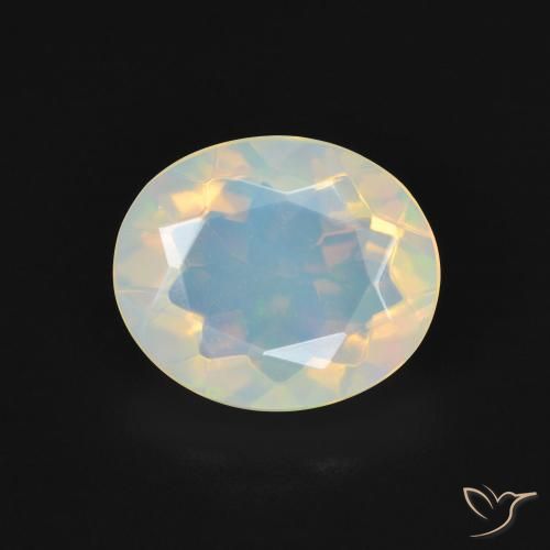 2.29ct 자연스러운 다색 오팔, 타원형, 투명한