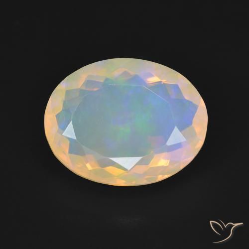 3.31ct 자연스러운 다색 오팔, 타원형, 불투명체