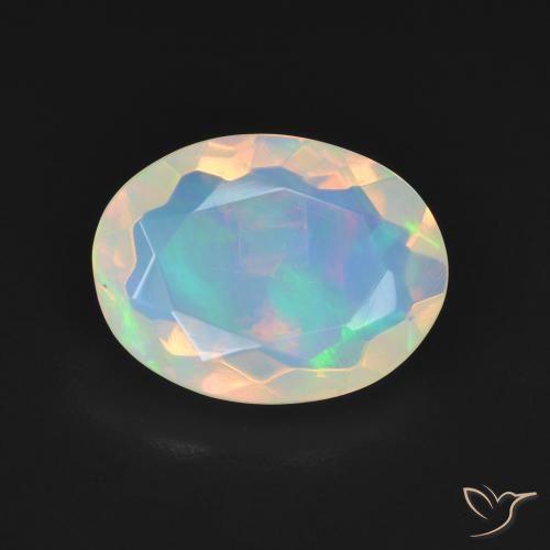 2.82ct 자연스러운 다색 오팔, 타원형, 투명한