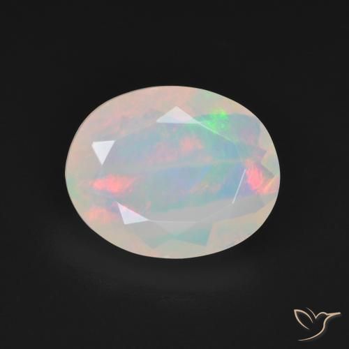 2.64ct 자연스러운 다색 오팔, 타원형, 투명한