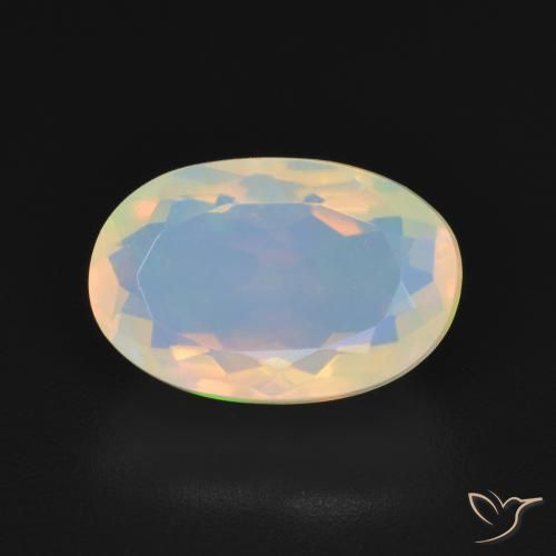 2.50ct 자연스러운 다색 오팔, 타원형, 투명한