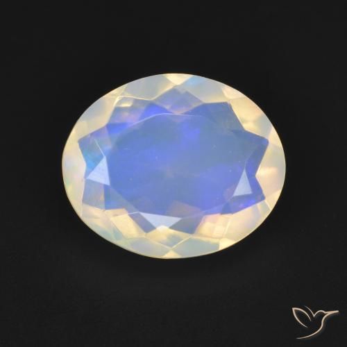 2.02ct 자연스러운 다색 오팔, 타원형, 투명한