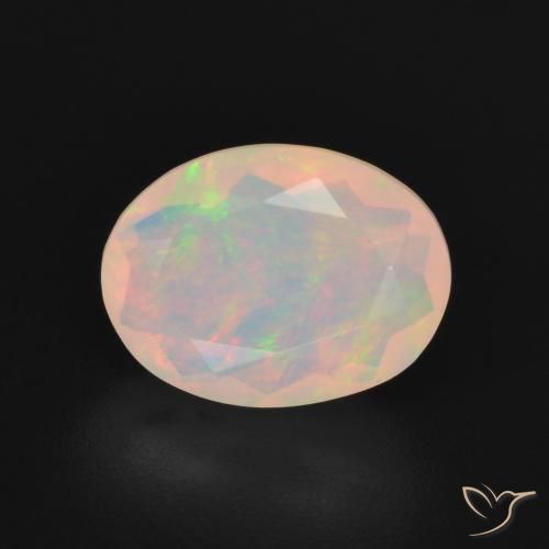 1.78ct 자연스러운 다색 오팔, 타원형, 투명한