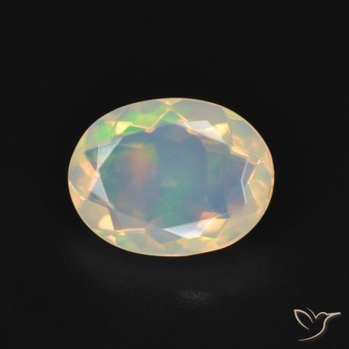 1.72ct 자연스러운 다색 오팔, 타원형, 투명한