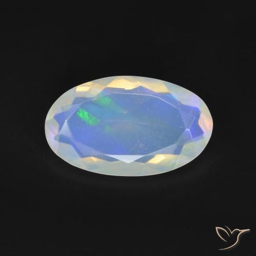 2.02ct 자연스러운 다색 오팔, 타원형, 투명한