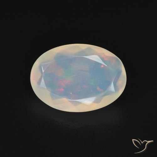 1.82ct 자연스러운 다색 오팔, 타원형, 투명한