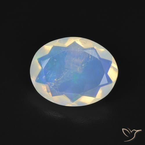1.89ct 자연스러운 다색 오팔, 타원형, 투명한