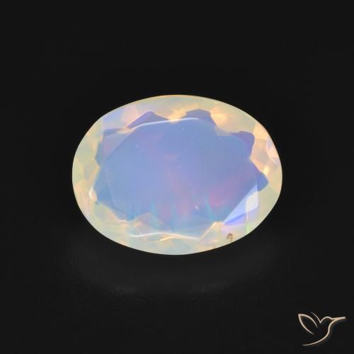 1.68ct 자연스러운 다색 오팔, 타원형, 투명한
