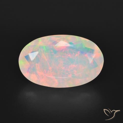 3.57ct 자연스러운 다색 오팔, 타원형, 투명한