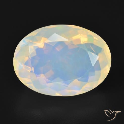 4.69ct 자연스러운 다색 오팔, 타원형, 투명한