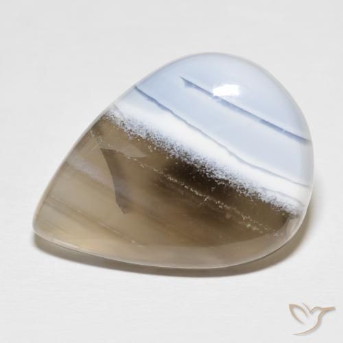 17.99캐럿 천연 멀티컬러 오팔, 배 모양, 26.4×19.5 mm, 불투명체