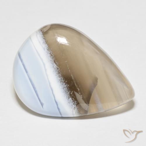 17.99캐럿 천연 멀티컬러 오팔, 배 모양, 26.4×19.5 mm, 불투명체
