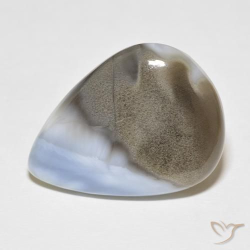 24.70ct 자연스러운 다색 오팔, 배 모양, 불투명체