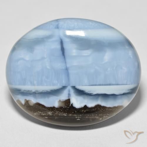 35.49ct 자연스러운 멀티컬러 블루 오팔, 타원형, 불투명체