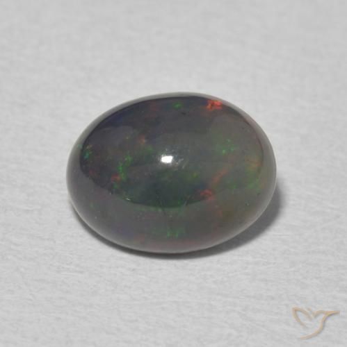 1.31ct 자연스러운 다색 오팔, 타원형, 불투명체