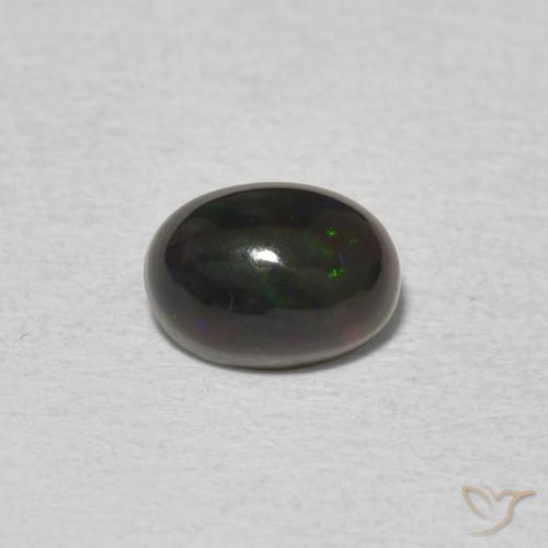 0.59ct 자연스러운 다색 오팔, 타원형, 불투명체
