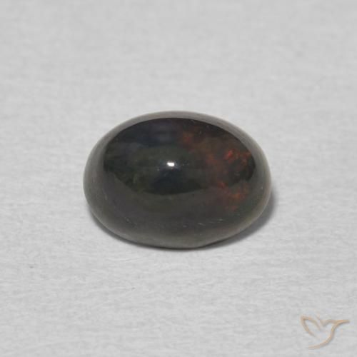 0.95ct 자연스러운 다색 오팔, 타원형, 불투명체