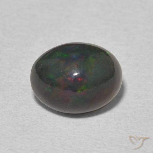 1.34ct 자연스러운 다색 오팔, 타원형, 불투명체
