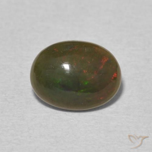 0.98ct 자연스러운 다색 오팔, 타원형, 불투명체