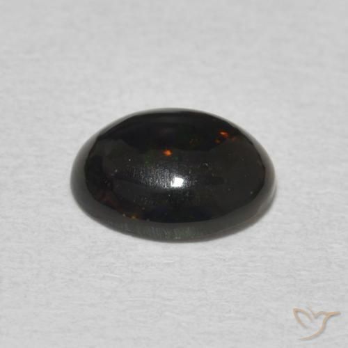 0.93캐럿 천연 다색 오팔, 타원형, 불투명체