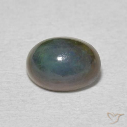 0.60ct 자연스러운 다색 오팔, 타원형, 불투명체