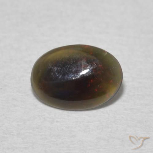 0.28ct 자연스러운 다색 오팔, 타원형, 불투명체