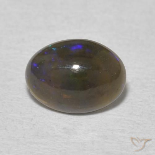 0.64ct 자연스러운 다색 오팔, 타원형, 불투명체