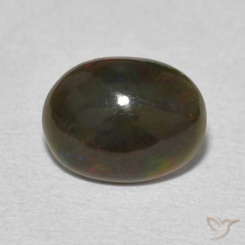 1.35ct 자연스러운 다색 오팔, 타원형, 불투명체