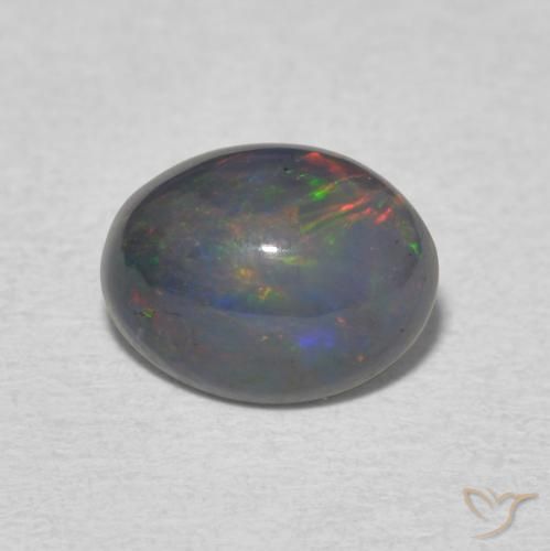 1.14ct 자연스러운 다색 오팔, 타원형, 불투명체