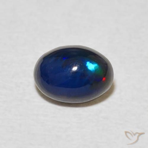 0.54ct 자연스러운 다색 오팔, 타원형, 불투명체