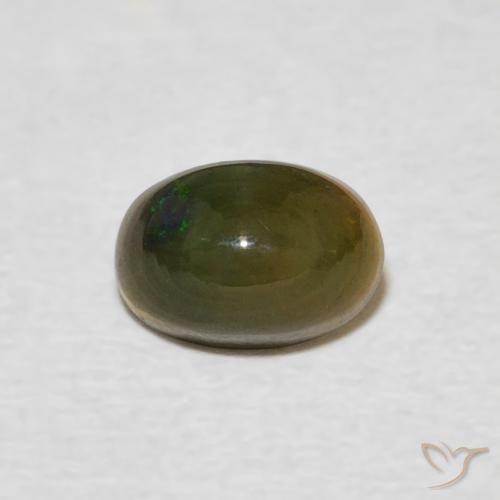 0.55ct 자연스러운 다색 오팔, 타원형, 불투명체