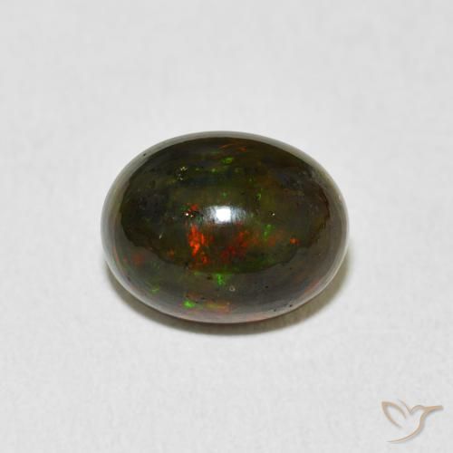1.89ct 자연스러운 다색 오팔, 타원형, 불투명체
