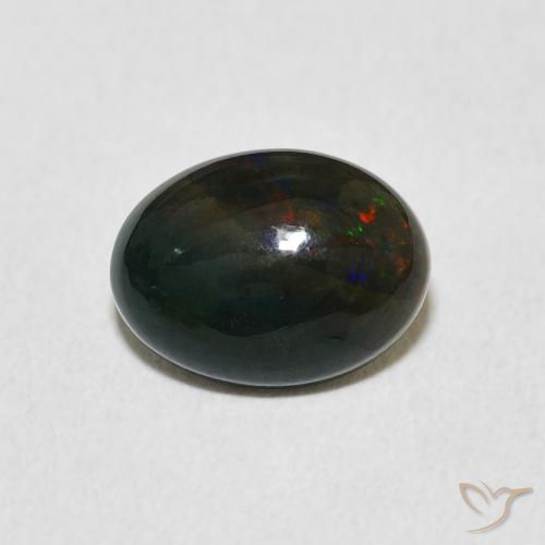 1.56ct 자연스러운 다색 오팔, 타원형, 불투명체
