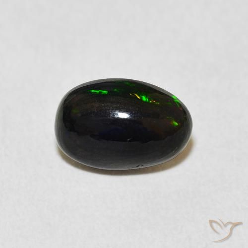 1.24ct 자연스러운 다색 오팔, 타원형, 불투명체