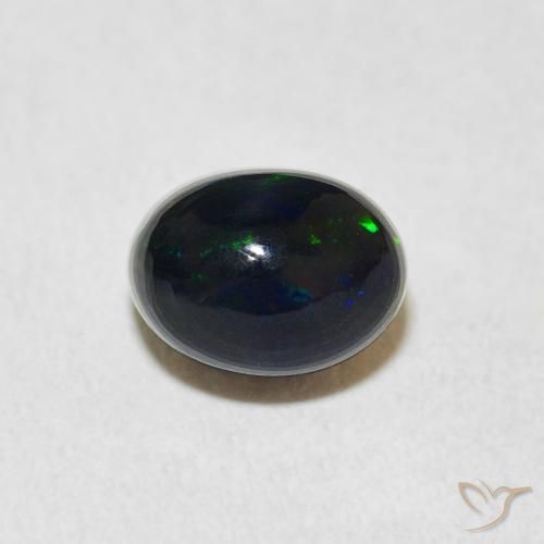 1.11ct 자연스러운 다색 오팔, 타원형, 불투명체