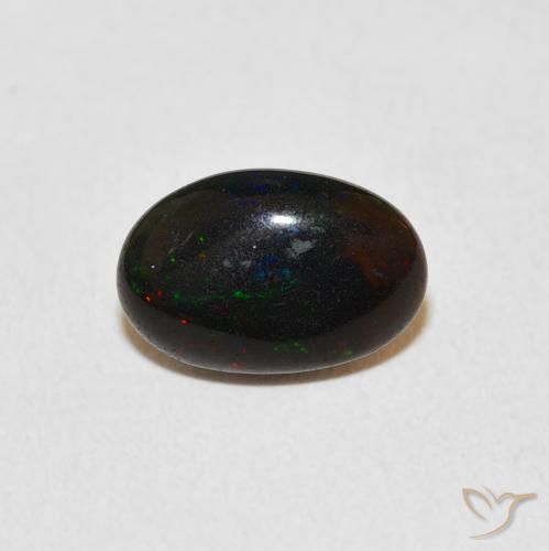 1.08ct 자연스러운 다색 오팔, 타원형, 불투명체