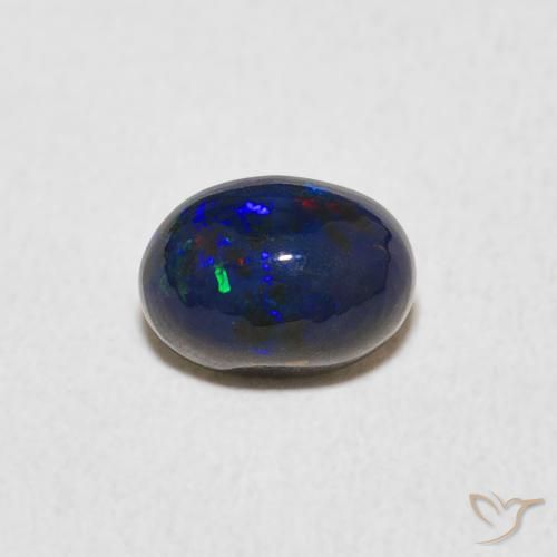 0.57ct 자연스러운 다색 오팔, 타원형, 불투명체