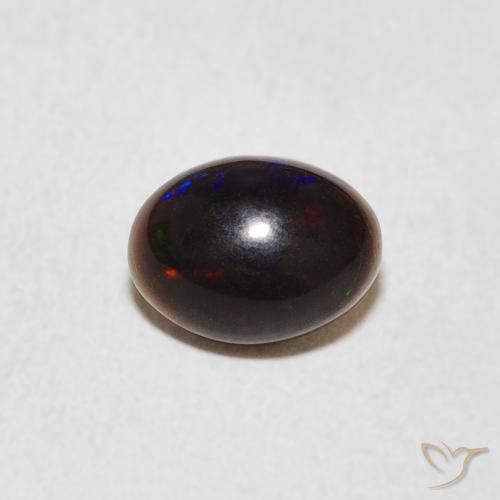 0.82ct 자연스러운 다색 오팔, 타원형, 불투명체