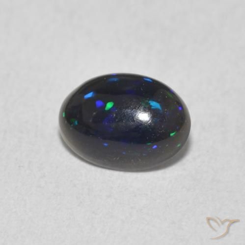 0.48ct 자연스러운 다색 오팔, 타원형, 불투명체